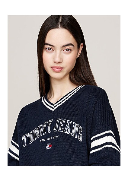 Tommy Hilfiger Tjw Crp Varsıty V-Neck Sweater