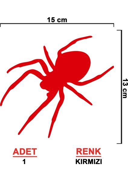 Örümcek Sticker Model 4 - Oto Sticker - Araba Sticker - Araç Sticker - Araba Aksesuar - Cam Sticker