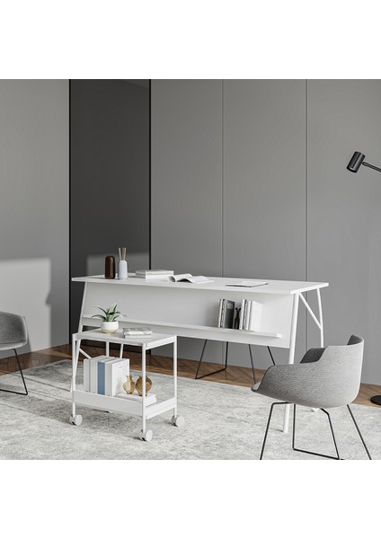 Ella Ofis Masa Takımı 150 cm Beyaz