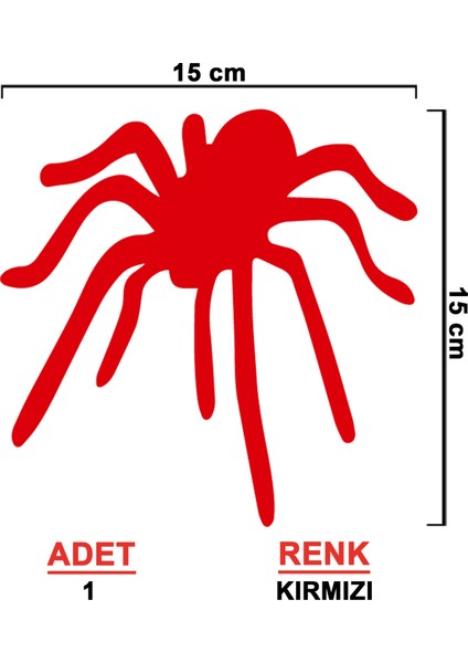 Örümcek Sticker Model 1 - Oto Sticker - Araba Sticker - Araç Sticker - Araba Aksesuar