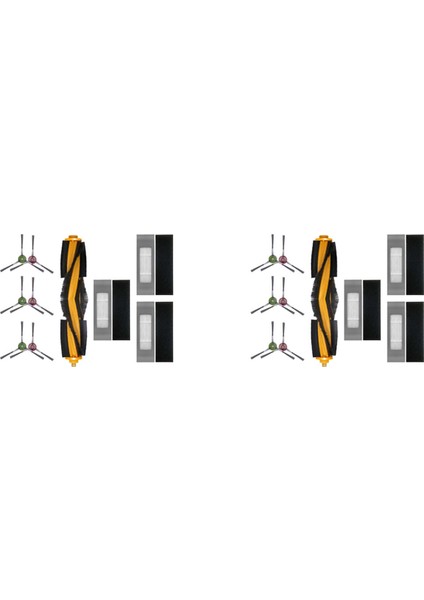 2 Takım Deebot Ozmo T8 T9 T8 Ektrikli Süpürge Aksesuarları Için Uygun Rulo Fırça Filtre Kenar Fırçası (Yurt Dışından)