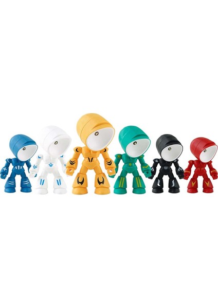 Çocuklar Için 6 Adet Gece Lambası Mini Robot LED Gece Kahraman Masa Lambası Erkek Kız Yatak Odası Ev Dekorasyonu (Yurt Dışından)