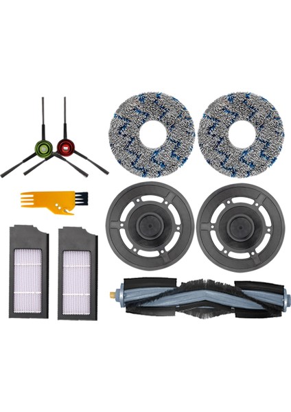 10 Adet Aksesuarları Kiti Deebot T10 Turbo Robotlu Süpürge Ana Yan Fırça Hepa Filtre Paspas Bezi Braketi (Yurt Dışından)