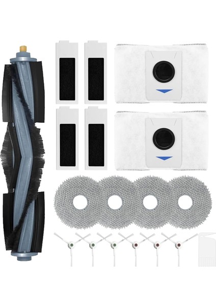Deebot T20 Omni Ektrikli Süpürge Ana Yan Fırçalar Paspas Bezi Toz Torbaları Hepa Filtrer Yedek Parçalar (Yurt Dışından)