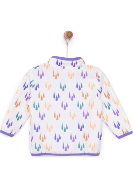 HelloBaby Basic Metraj Baskılı Polar Hırka Kız Bebek