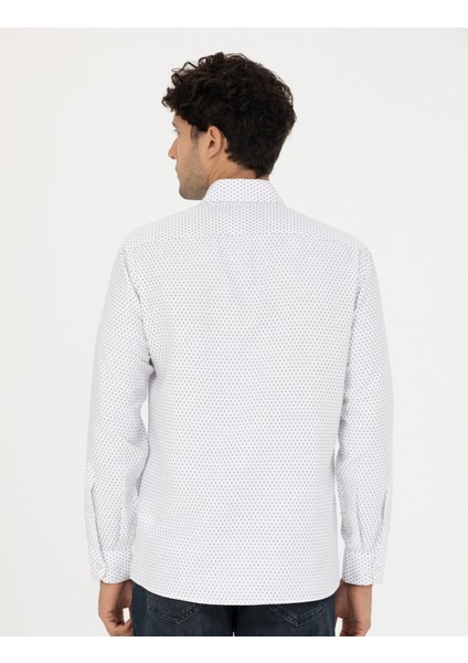 Erkek Beyaz Slim Fit Uzun Kollu Gömlek 50277458-VR013 indirimleri