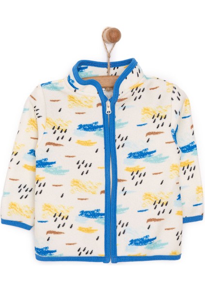 HelloBaby Basic Metraj Baskılı Polar Hırka Erkek Bebek