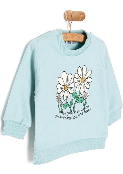 HelloBaby Basic Az Şardonlu Papatyalı Desenli Sweatshirt Kız Bebek fiyatları