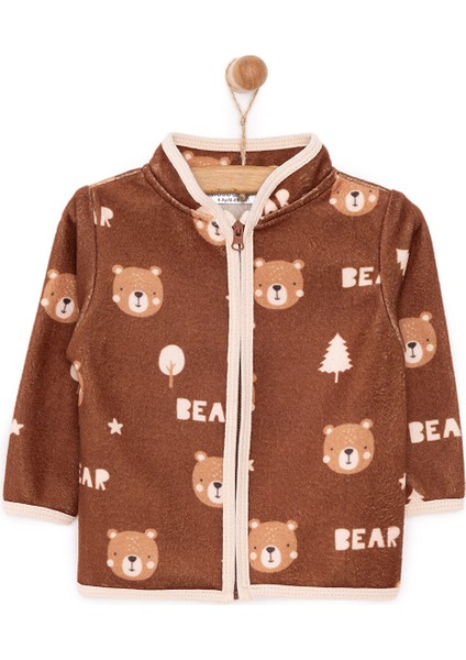 HelloBaby Basic Metraj Baskılı Polar Hırka Erkek Bebek