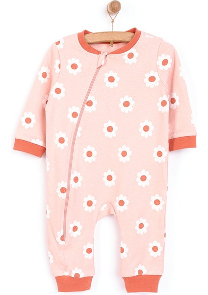 HelloBaby Fermuarlı Patiksiz Tulum Kız Bebek