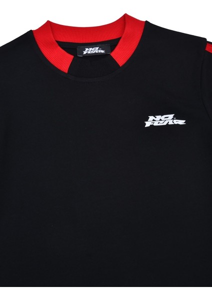 Erkek Çocuk Siyah Baskılı Sweatshirt