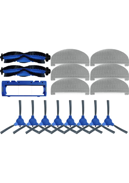 G40/G40 Hibrid Ana Silindir Fırça Yan Fırça Paspas Bezleri Fırça Kapağı Yedek Parça Aksesuarları DEĞIŞTIRME-17PCS (Yurt Dışından)