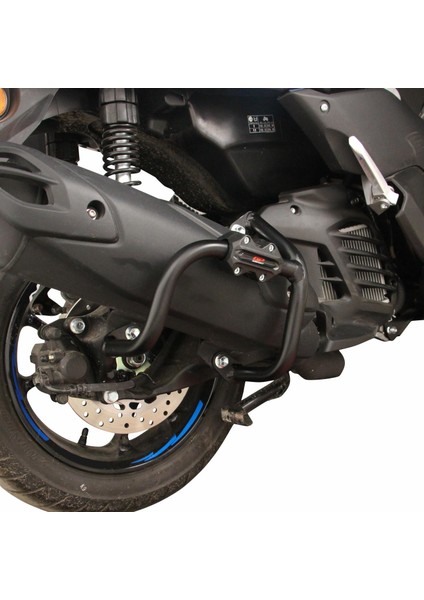 Yamaha NMAX 125 / 155 2021-2024 Uyumlu Egzoz Koruma Demiri Siyah