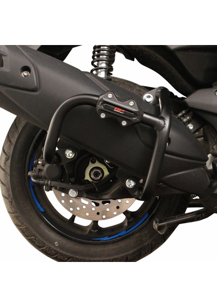 Yamaha NMAX 125 / 155 2021-2024 Uyumlu Egzoz Koruma Demiri Siyah