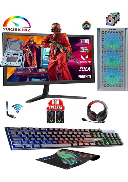 Rxpro I5 10400F 32GB Ram 1tb SSD Rx 580 8gb 23.8" Oyuncu Masaüstü Bilgisayarı
