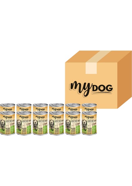 Mydog Tahılsız Kuzu Etli Köpek Konservesi 400GR 12'li