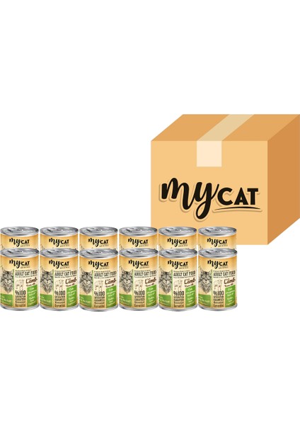 My Cat Tahılsız Kuzu Etli Kedi Konservesi 400 Gram 12'li