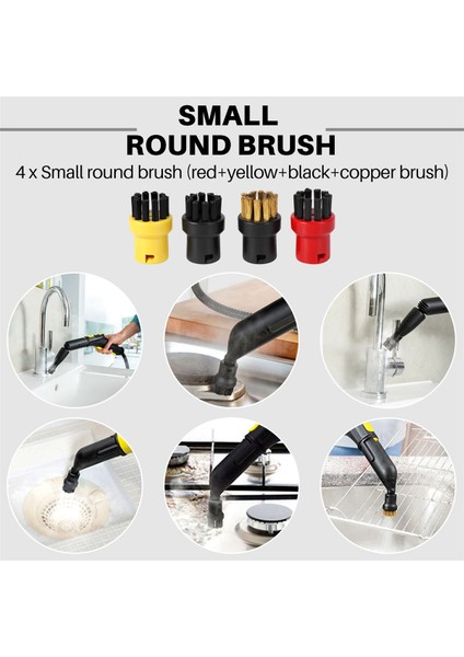 For Sc2 Sc3 Sc4 Sc5 CTK10 CTK20 Window Nozzle Scraper Round Brush For Steam Cleaner Mirrors Moisture,clean Slit (Yurt Dışından)