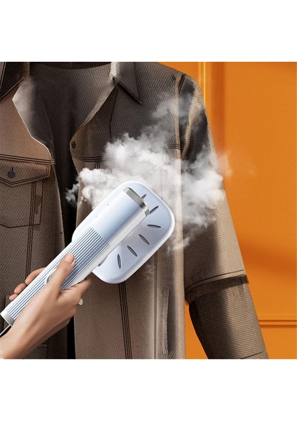 Portable Travel Steamer For Clothes Mini Steam Iron 180°ROTATABLE Handheld Steam Iron For Fabric Clothes White (Yurt Dışından)
