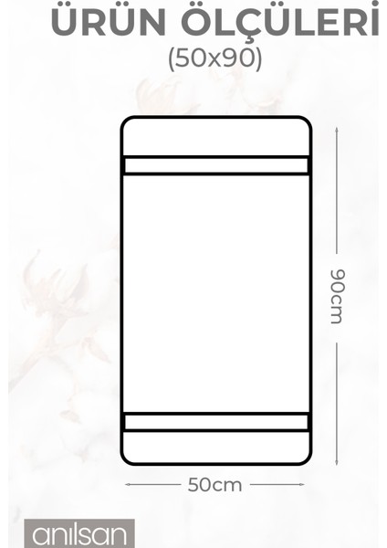 2'li Beyaz Bordürlü El Havlusu - 50x90 Cm, 250 Gr, %100 Pamuk, Spa Ve Otel Havlusu fırsatları