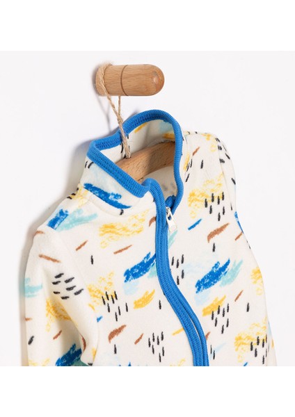 HelloBaby Basic Metraj Baskılı Polar Hırka Erkek Bebek