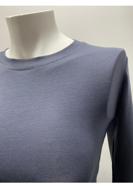 Füme Bisiklet Yaka Bluz Darkalıp Ribana Kumaş Darkalıp Spor Body indirimleri