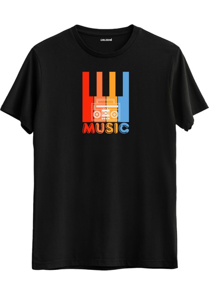 Retro Müzik Rock Vintage Dj Gitar Desenli Retro Sanatsal Tasarım Enstrüman Müzik Hayranı Unisex Rahat Giyim Grafik Baskılı Tişört