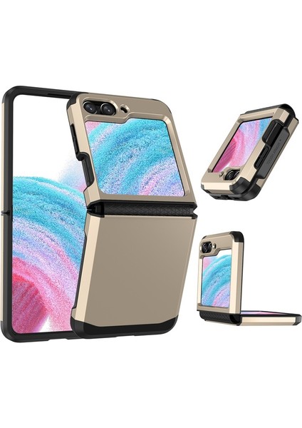 Samsung Galaxy Z Flip 5 Kontrast Renkler Zırh Cep Telefonu Kılıfı (Yurt Dışından)