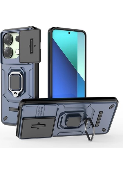 Poco X6 Kamera Koruması Yüzük Zırh Cep Telefonu Kılıfı (Yurt Dışından)