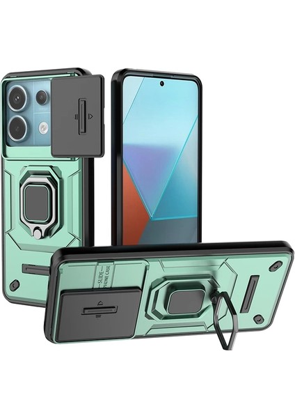 Poco X6 Pro Kamera Koruması Yüzük Zırh Cep Telefonu Kılıfı (Yurt Dışından)