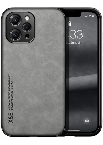Xiaomi Redmi 12 4g Cilt Hissi Araba Manyetik Emme Pu Cep Telefonu Kılıfı (Yurt Dışından)
