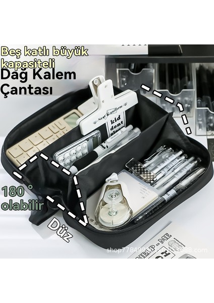 Yeni Şeffaf Kalem Çantası Büyük Kapasiteli Leke Tutmaz (Yurt Dışından)