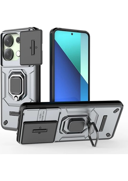 Poco X6 Kamera Koruması Yüzük Zırh Cep Telefonu Kılıfı (Yurt Dışından)