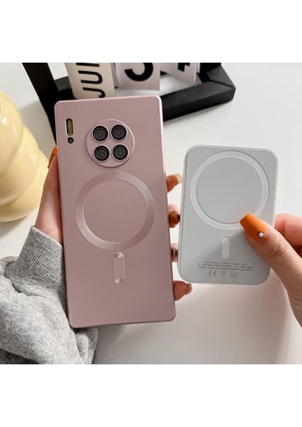 For Huawei Mate 40 Pro Manyetik Emiş Metalik Boya Cep Telefonu Kılıfları (Yurt Dışından) fiyatları
