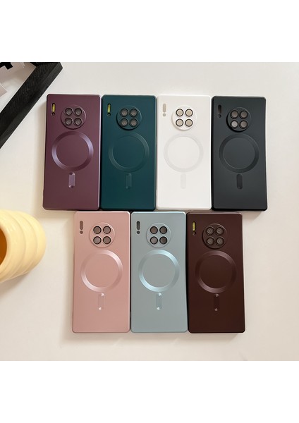 For Huawei Mate 40 Pro Manyetik Emiş Metalik Boya Cep Telefonu Kılıfları (Yurt Dışından) indirimleri