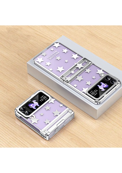 For Samsung Galaxy Z Flip 3 Yıldız Deseni Menteşe Cep Telefonu Kılıfları (Yurt Dışından)