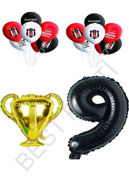 Beşiktaş Siyah Beyaz Doğum Günü Konsepti Yaş 9