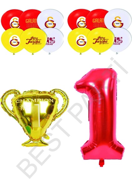 Galatasaray Sarı Kırmızı Doğum Günü Konsepti Yaş 1