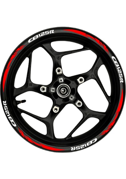 CB125R Beyaz Yazılı Kırmızı Pençe Şeritli