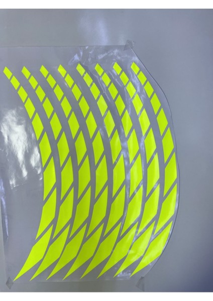Yeni Özel Motosiklet Jant Şeridi Kesik Neon (Florasan) Sağ-Sol/ön-Arka