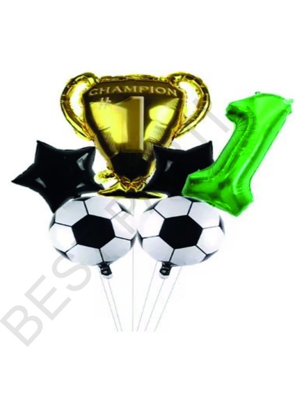 Futbol Temalı Doğum Günü Balon Seti Yaş 1