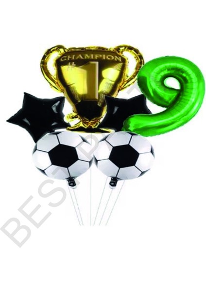 Futbol Temalı Doğum Günü Balon Seti Yaş 9