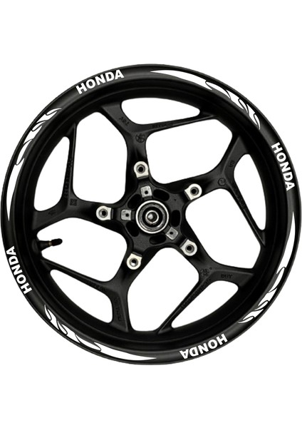 Honda Beyaz Yazılı Beyaz Pençe Şeritli