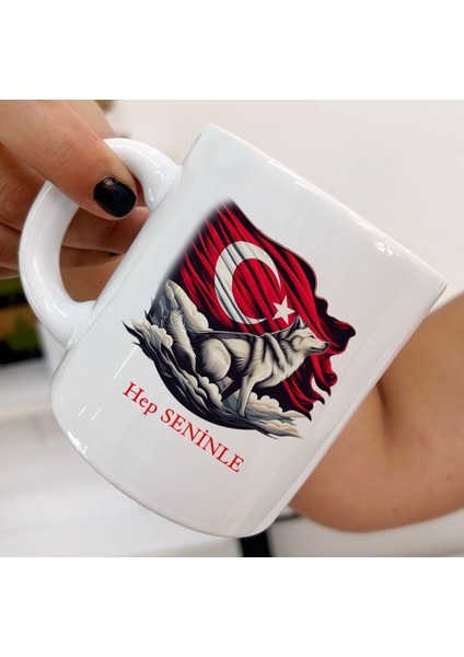 Her Yaşa ve Zevke Uygun Bozkurt ve Bayrak Hep Seninle Kupa Bardaklar