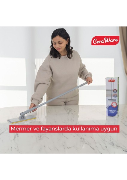 Pratica El Değmeden Takıp Çıkarılabilen Mop - Temizlik Bezleri ve Sleepy Havlulara Uyumlu