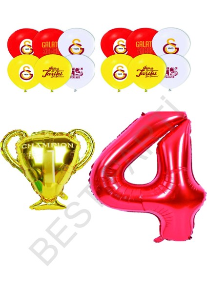 Galatasaray Sarı Kırmızı Doğum Günü Konsepti Yaş 4