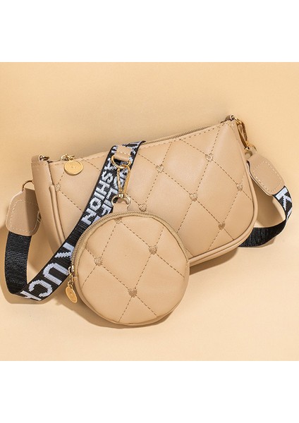 2 In 1 Bayanlar Crossbody Çanta Deri Kadın Sling Çanta Günlük Baklava Omuz Çantası Satchel (Yurt Dışından)