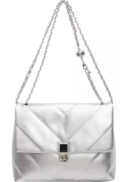 Moda Bayan Tote Çanta Deri Omuz Çantası Kadın Çantaları Için Zincir Sling Çanta (Yurt Dışından)