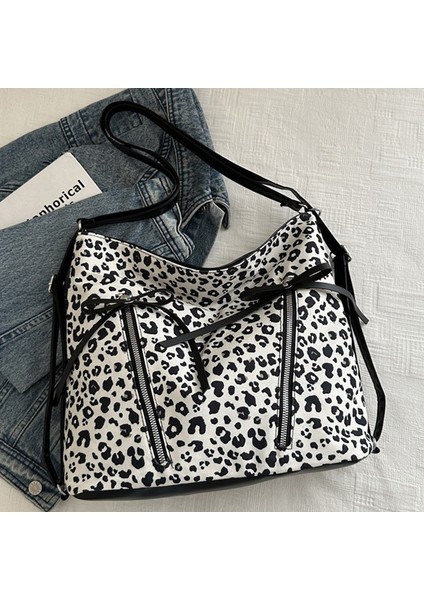 Bayan Tote Çanta Leopar Baskı Çanta Kadın Omuz Çantası Günlük Crossbody Çanta Hobo Çanta (Yurt Dışından) modelleri