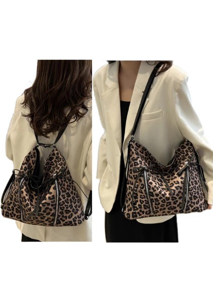 Bayan Tote Çanta Leopar Baskı Çanta Kadın Omuz Çantası Günlük Crossbody Çanta Hobo Çanta (Yurt Dışından) fiyatları